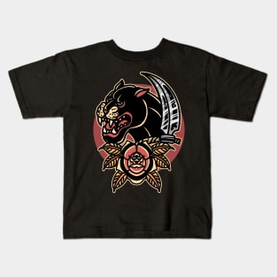 rose and panther tattoo Kids T-Shirt